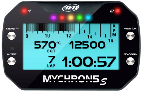 AIM MOTORSPORT MYCHRON5S DASH LOGGER / KART LAP TIMER WITH GPS